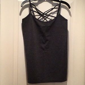 Criss Cross Grey tank